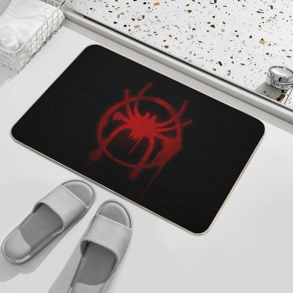 Miles Morales Spider Symbol  Slip-Resistant Bath Mat