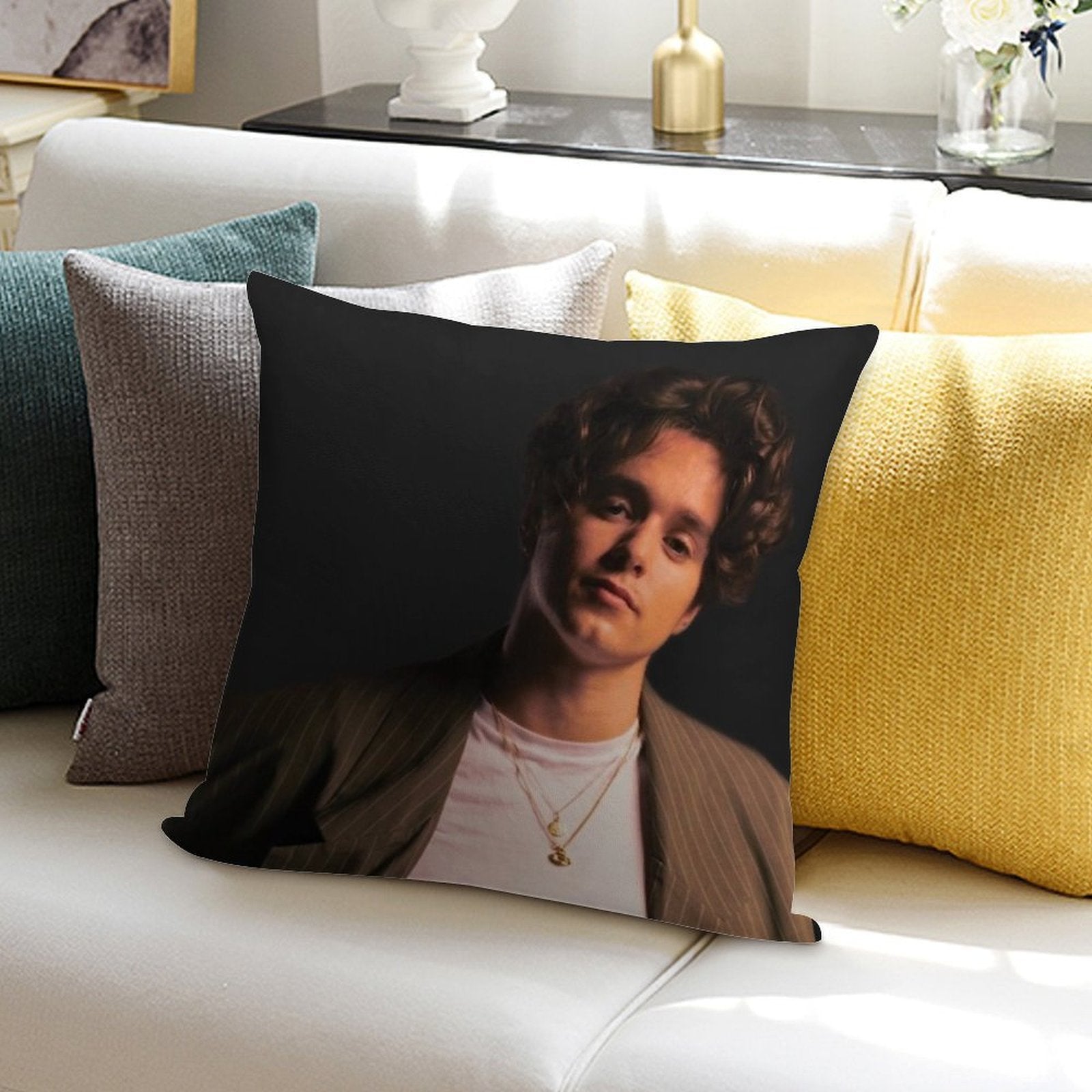 Bradley Simpson Soft Decorative Cover Throw Pillow