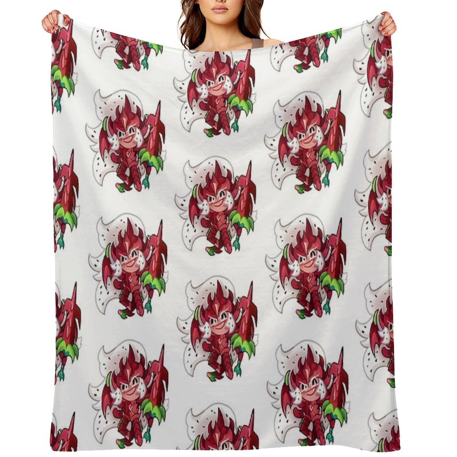 Pitaya Dragon Cookie Wrinkle-free Throw Blanket