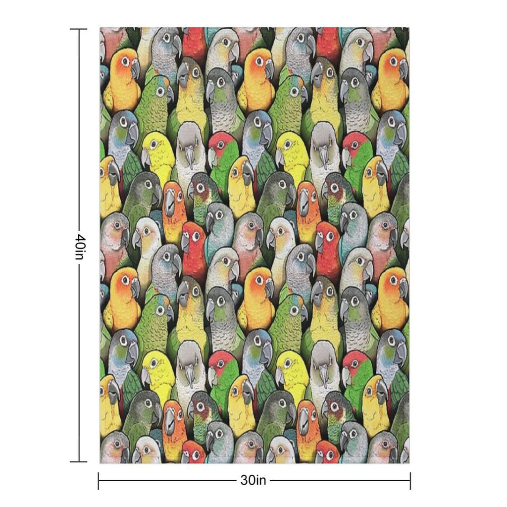 Colour of Conures Eco-conscious Throw Blanket