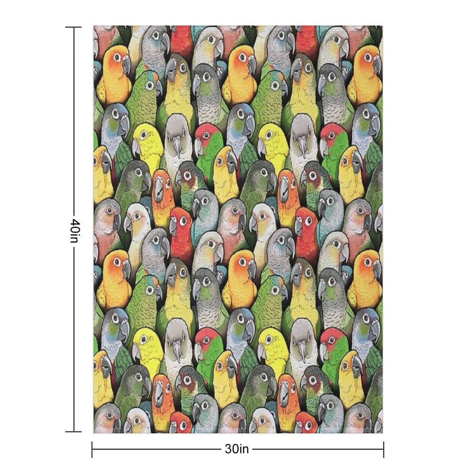 Colour of Conures Eco-conscious Throw Blanket