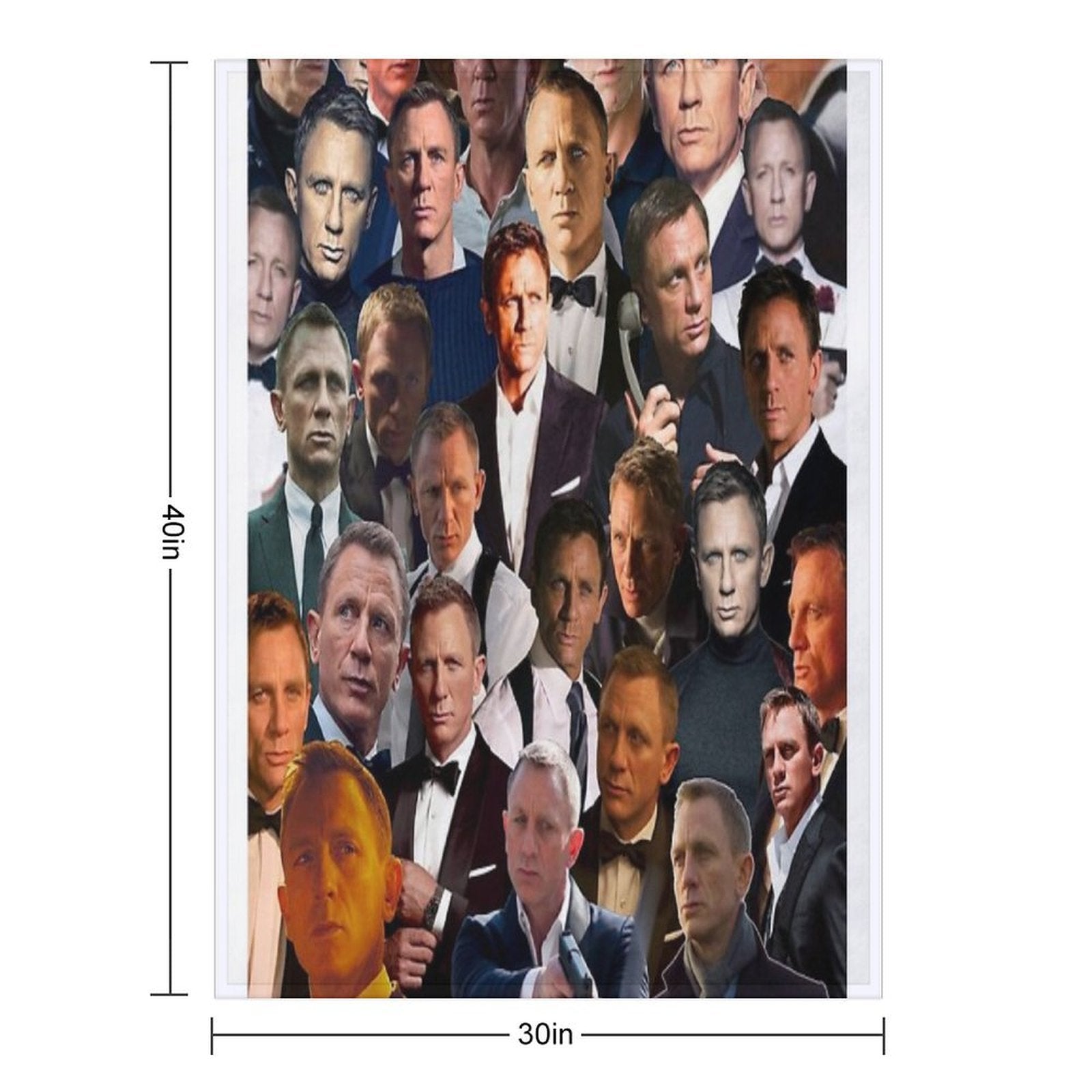 Daniel Craig Photo Collage Travel-friendly Throw Blanket