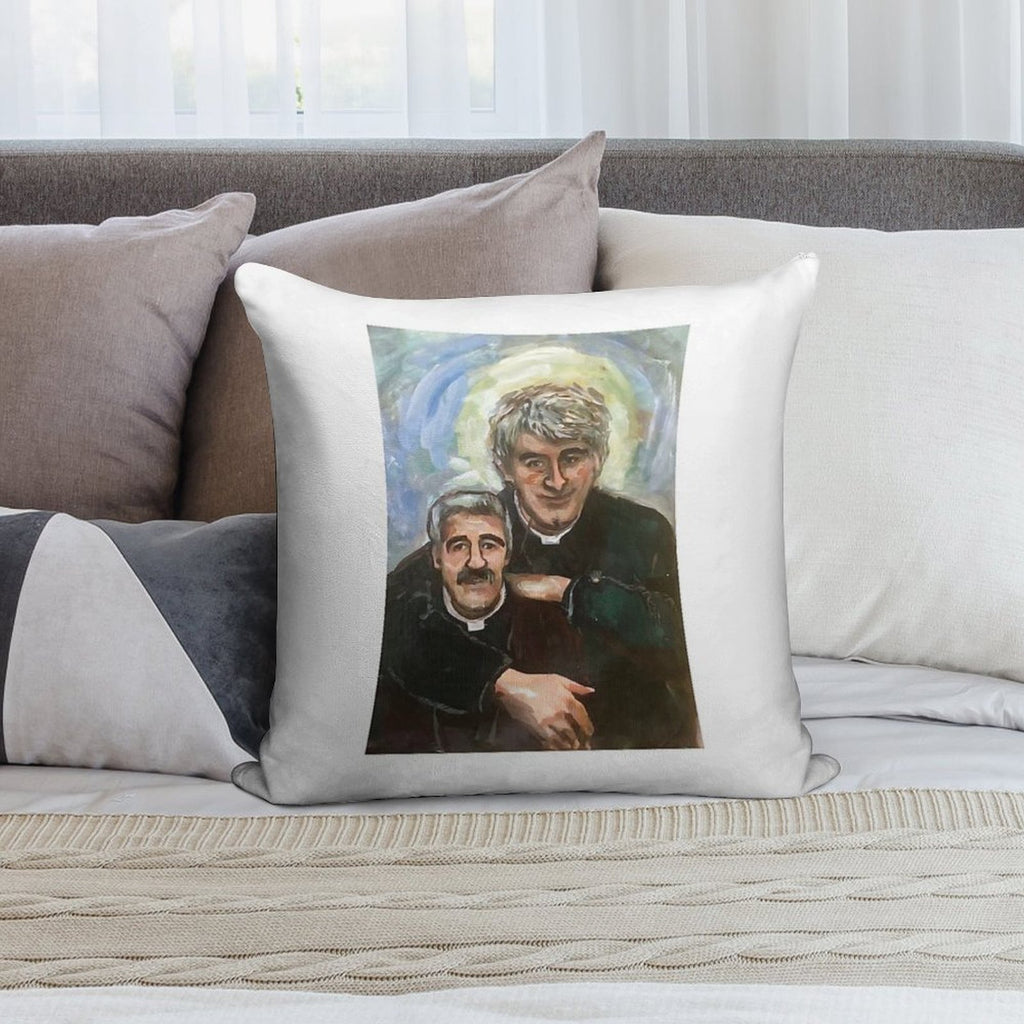 Entertaining Father Stone (Father Ted) Soft Hidden Zipper Throw Pillow
