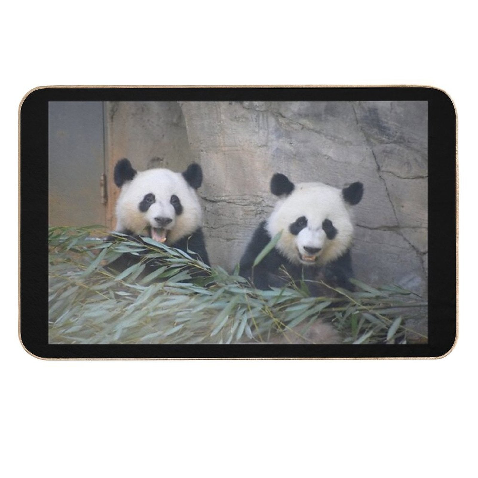 Giant Pandas Ya Lun And Xi Lun at Zoo Atlanta  Rapid-Drying Bath Mat