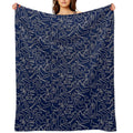 F1 Tracks 2023 (Dark Blue) Eco-conscious Throw Blanket