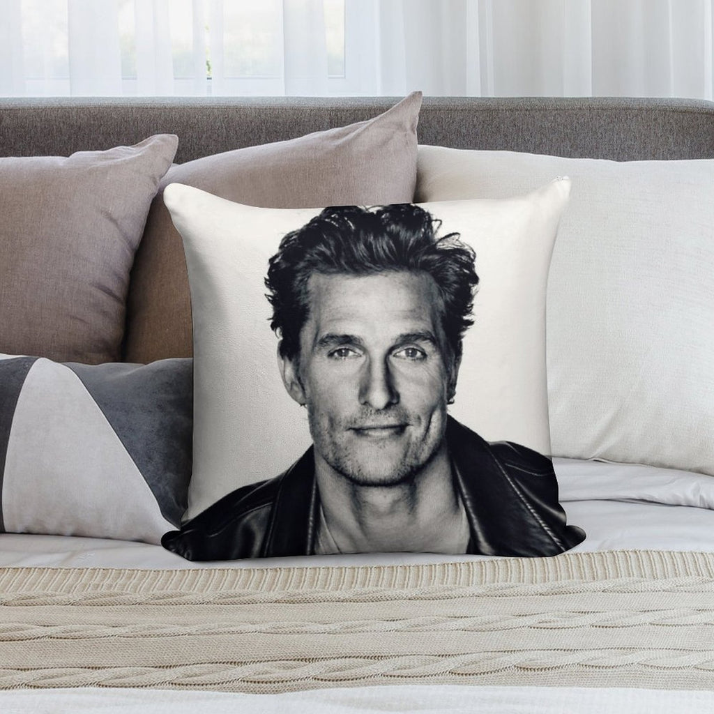Matthew McConaughey Soft High-Density Material Throw Pillow