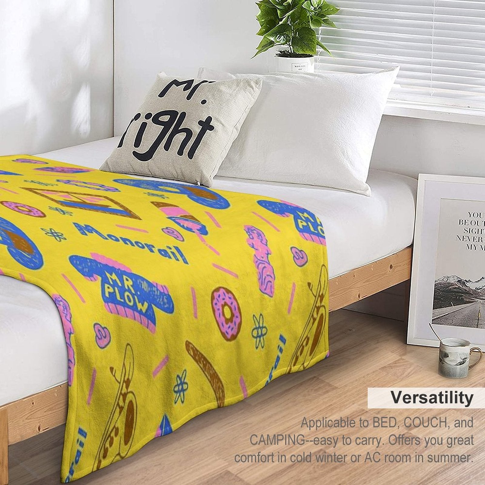 Comprehensive Simpsons Pattern Premium Throw Blanket
