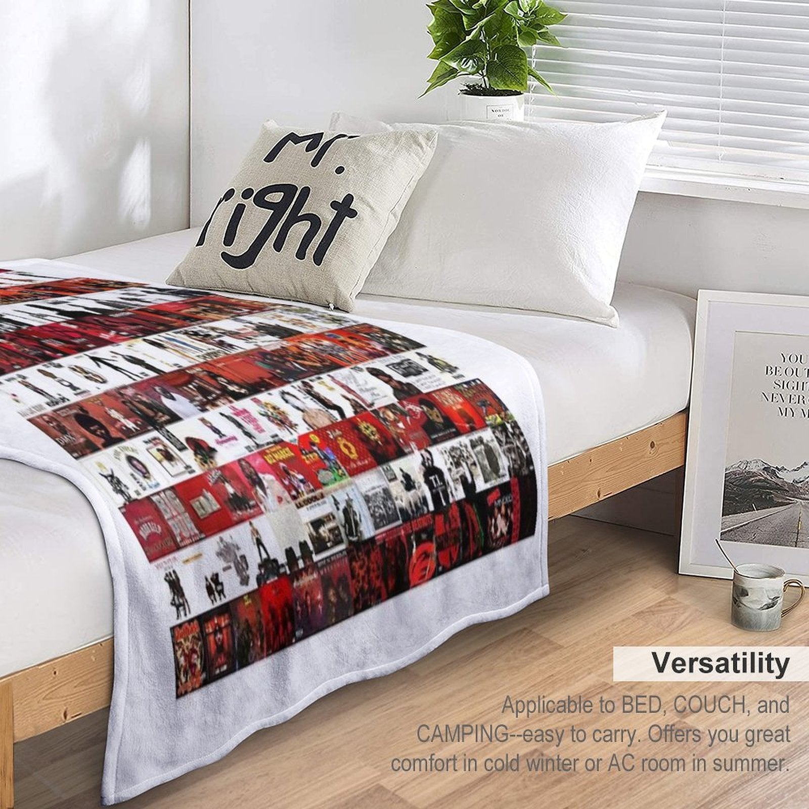 Hip Hop Album Cover Collage Flag Premium Throw Blanket