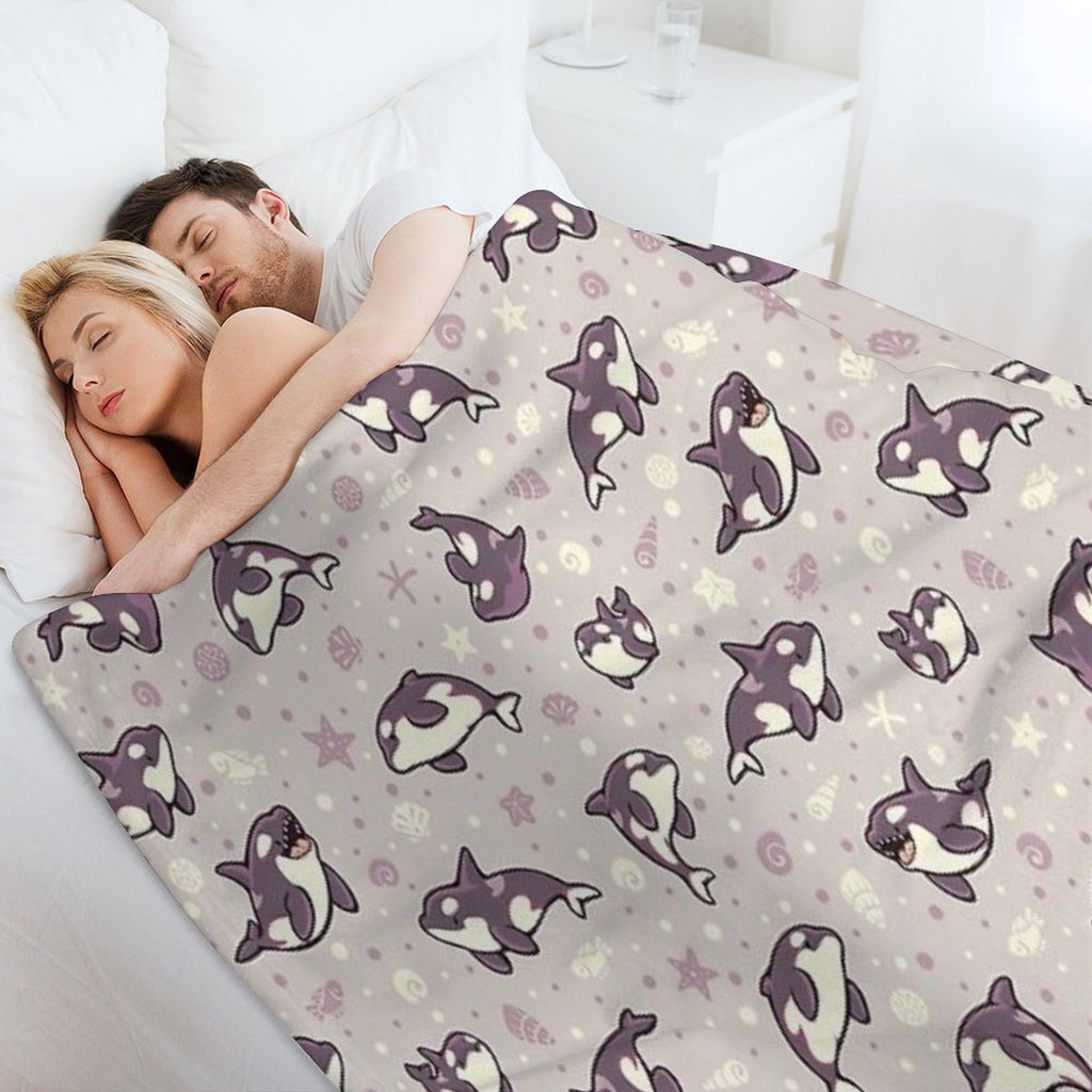 Jelly Bean Orcas Gift-ready Throw Blanket