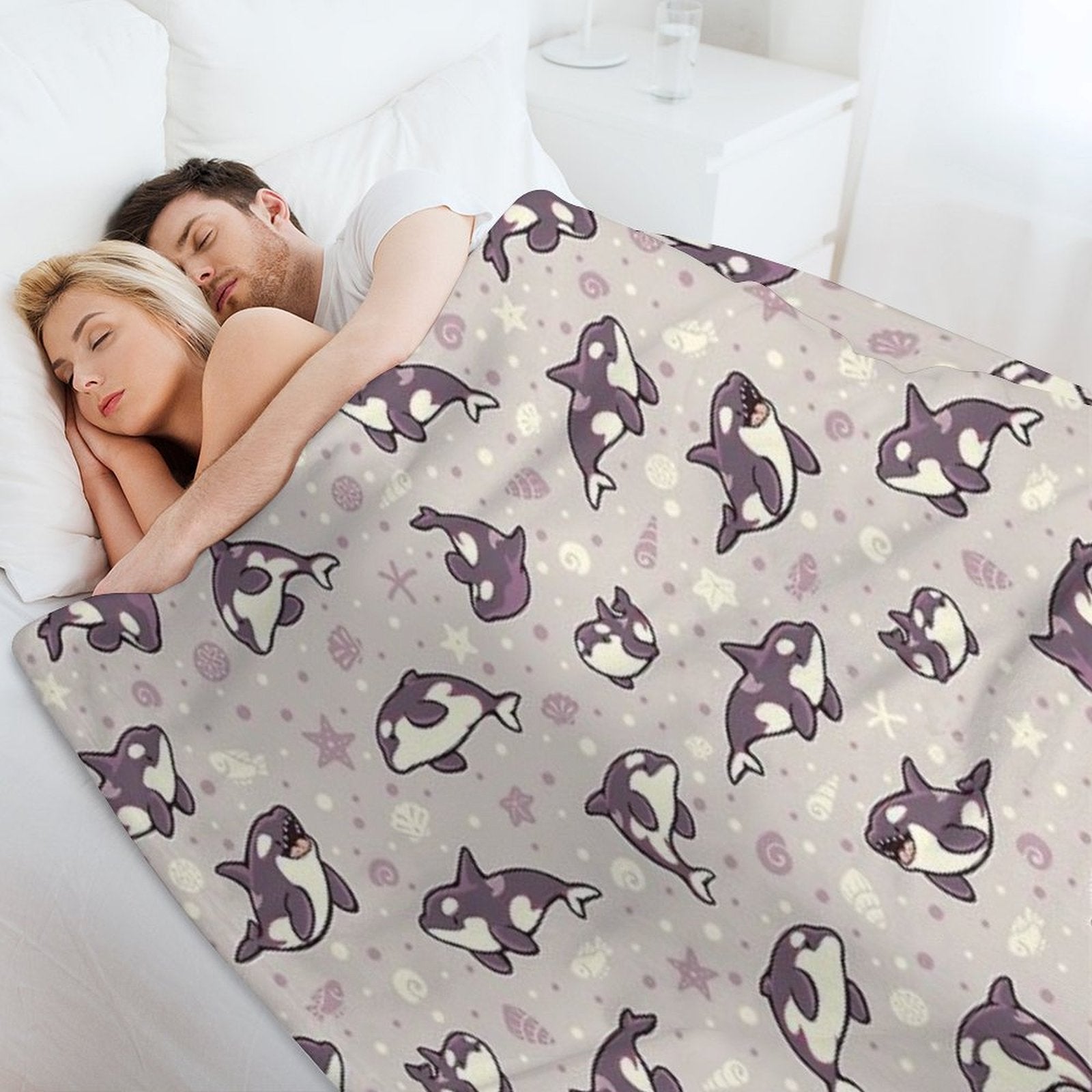 Jelly Bean Orcas Gift-ready Throw Blanket