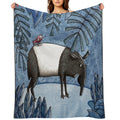 Welcome To The Jungle - Tapir - Schabrackentapir Durable Throw Blanket