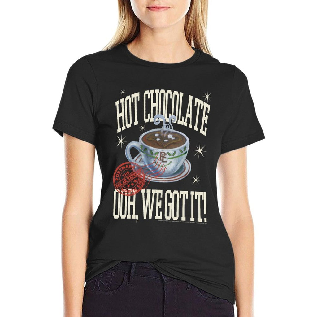 Polar Express Hot Chocolate Illustration Christmas Holiday  Tagless Design T-Shirt