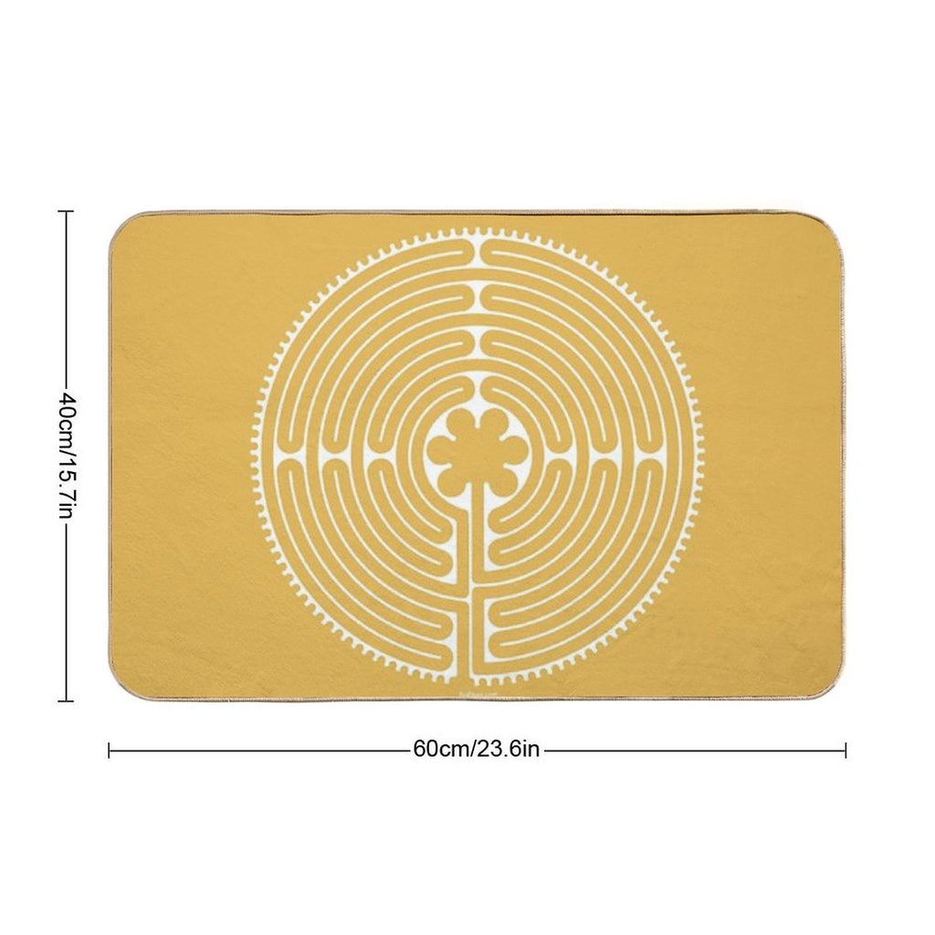 Chartres Labyrinth  Repositionable Bath Mat