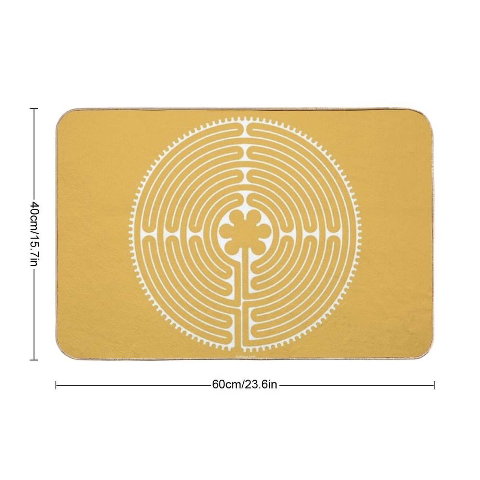 Chartres Labyrinth  Repositionable Bath Mat