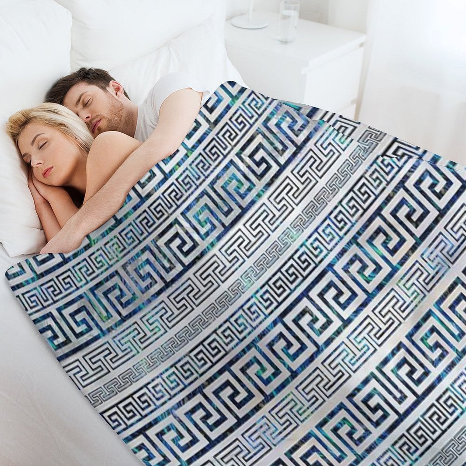 Greek Meander Pattern - Greek Key Ornament Comfort Throw Blanket