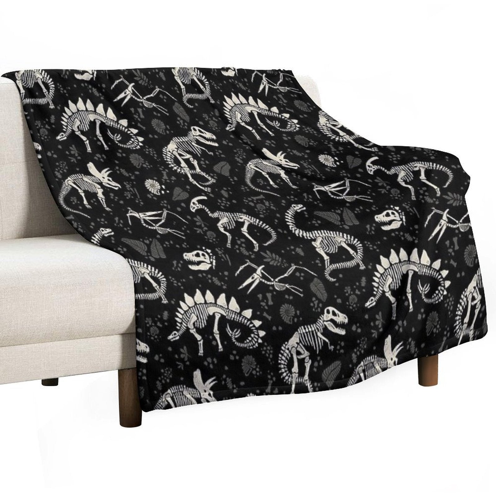 Excavated Dinosaur Fossils Shrink-resistant Throw Blanket
