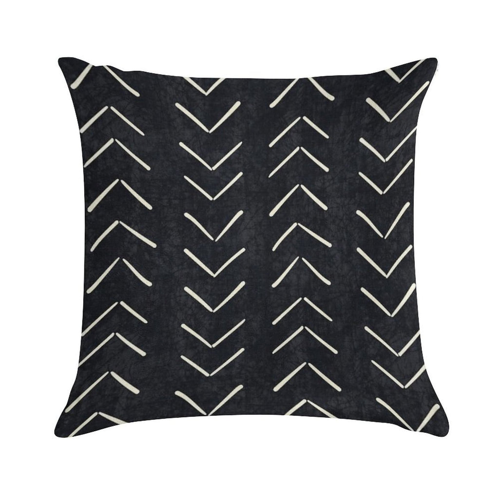 Boho Big Arrows in Black And White Soft Decorative Cover Throw Pillow