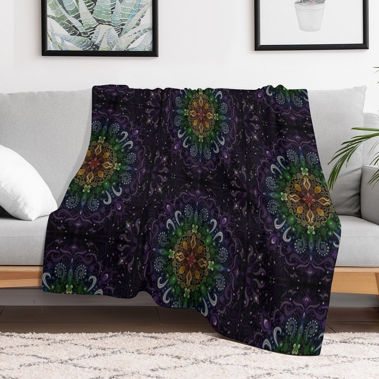 Rainbow Swirls Anti-pilling Throw Blanket