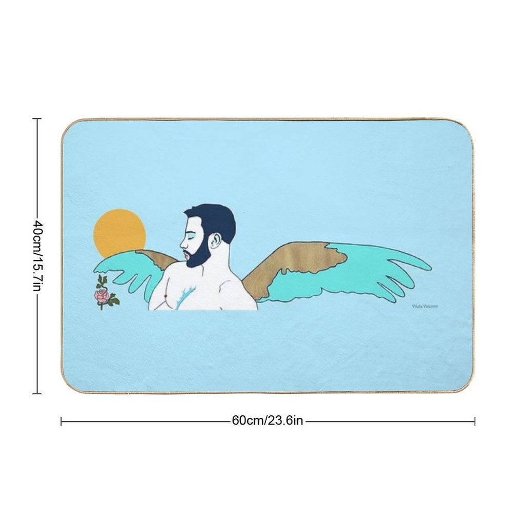 The Lonely Rose  Easy Maintenance Bath Mat