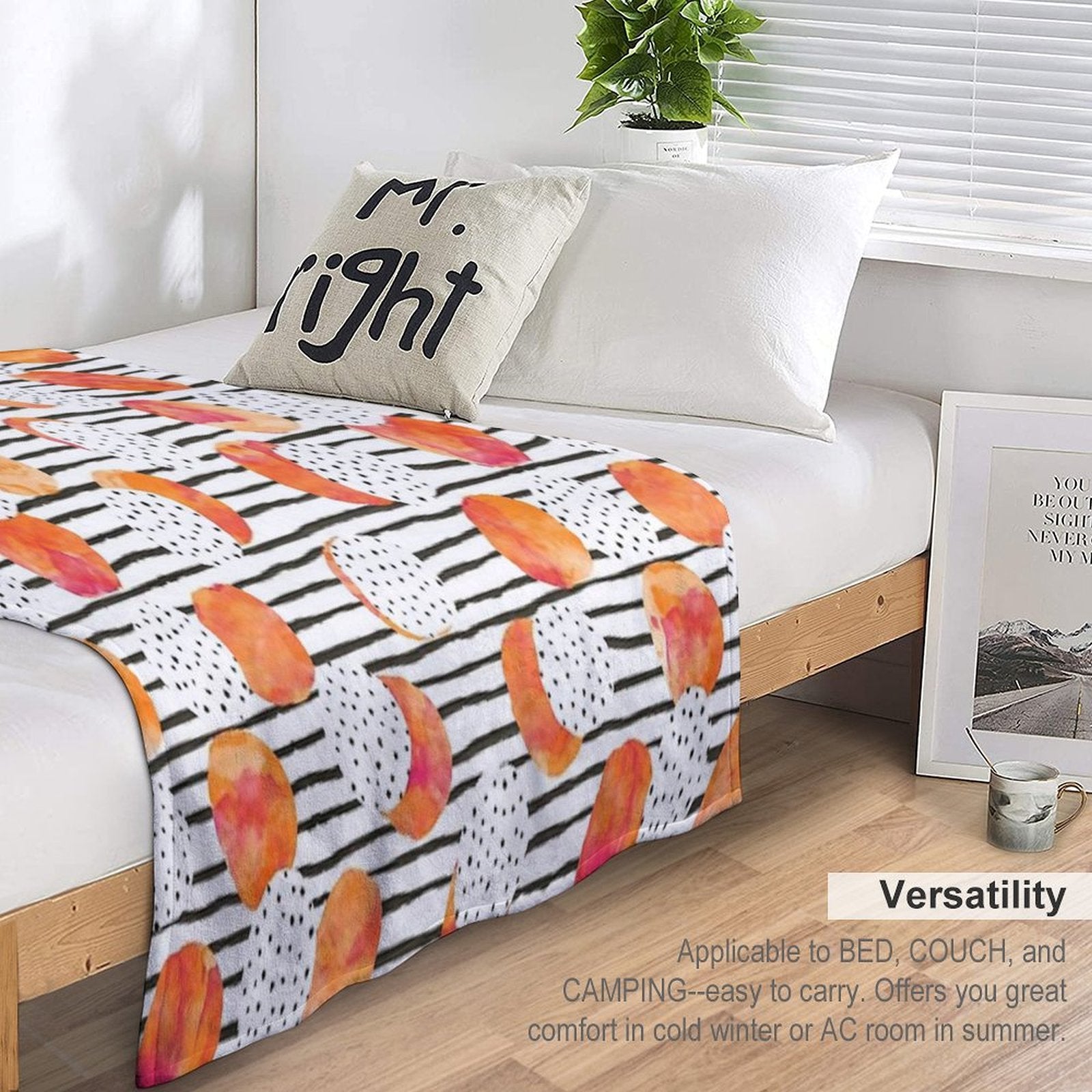 Fruity Orange Multi-functional Throw Blanket