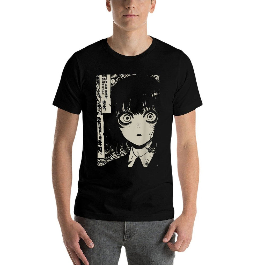 Horror Anime Manga  Japan Japanese Creepy Kawaii Goth  High-quality Stitching T-Shirt