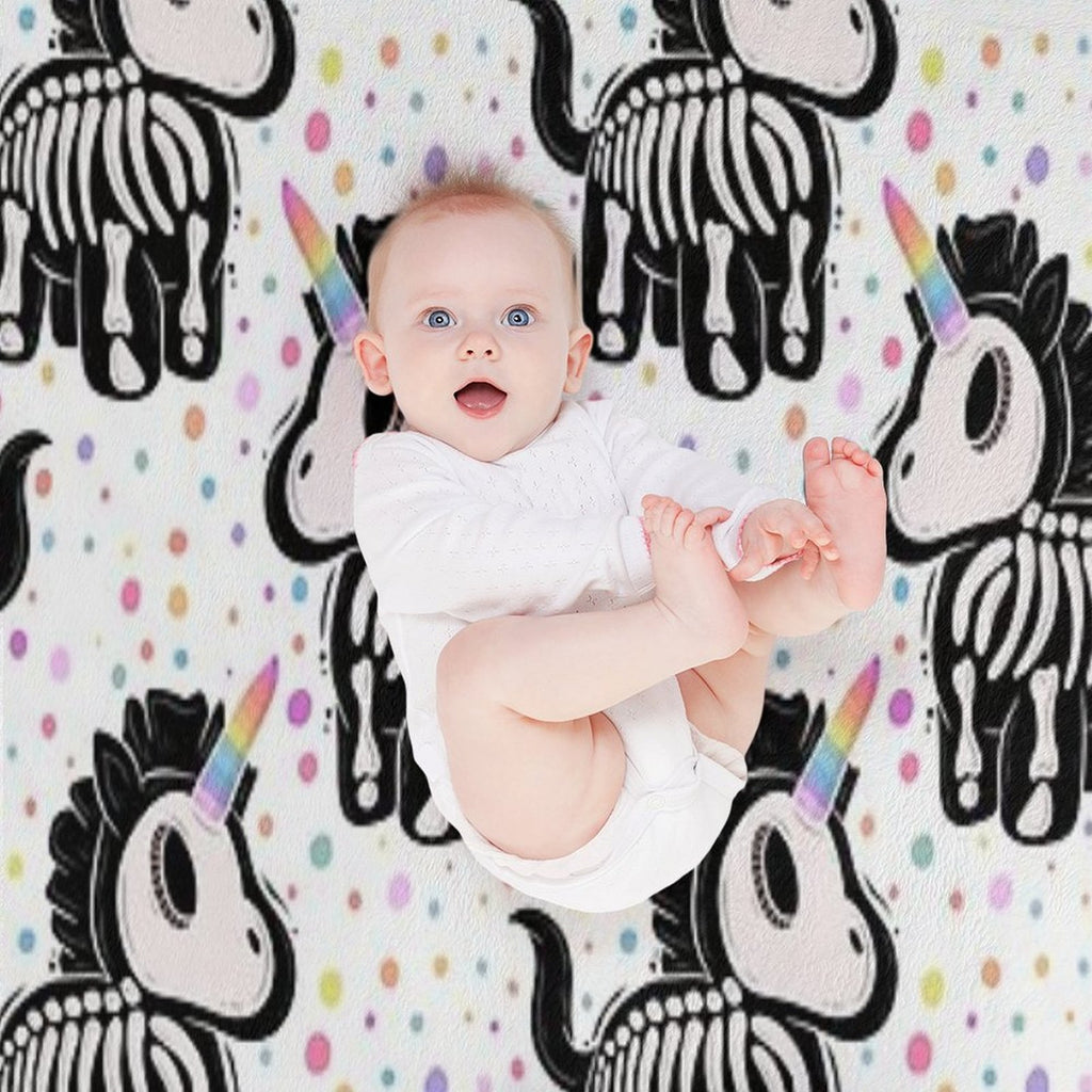 Unicorn Skeleton Multi-functional Throw Blanket