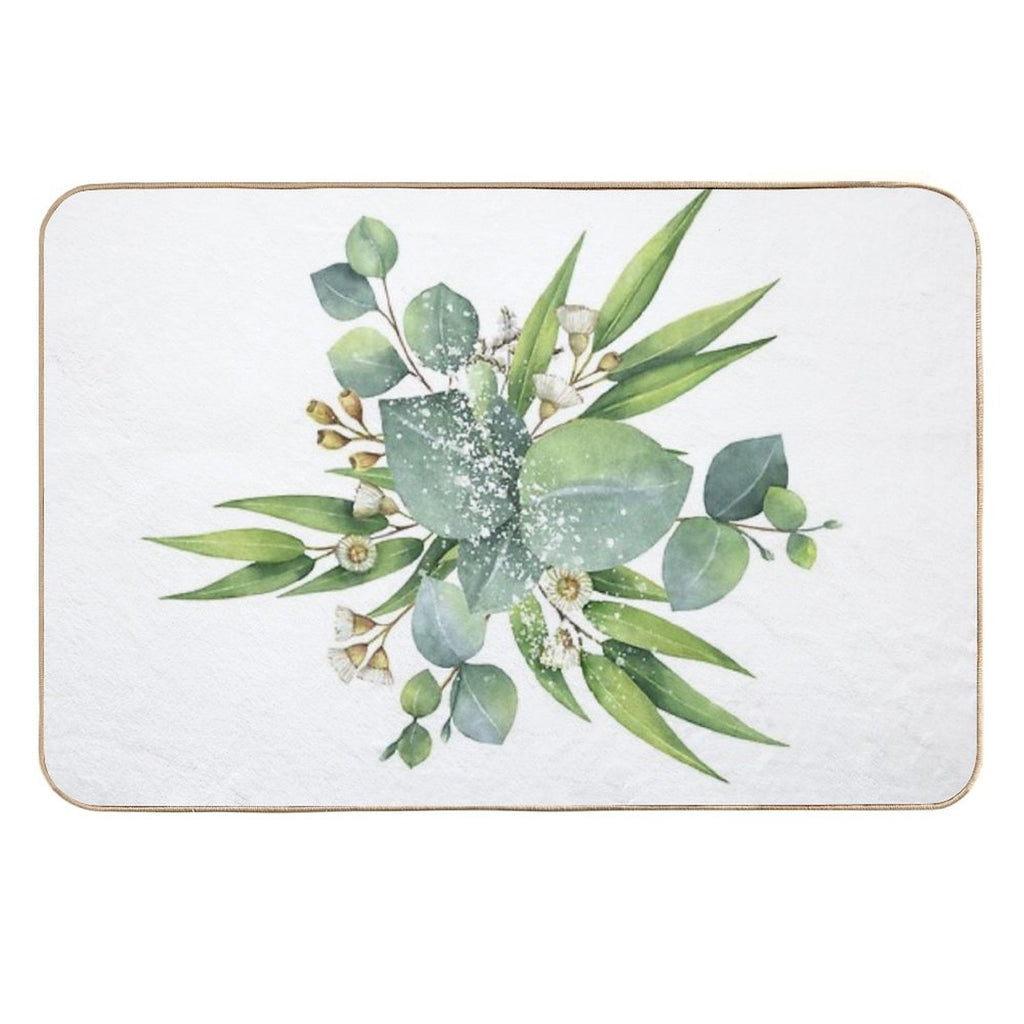 Green Leaves  Pet-Safe Bath Mat
