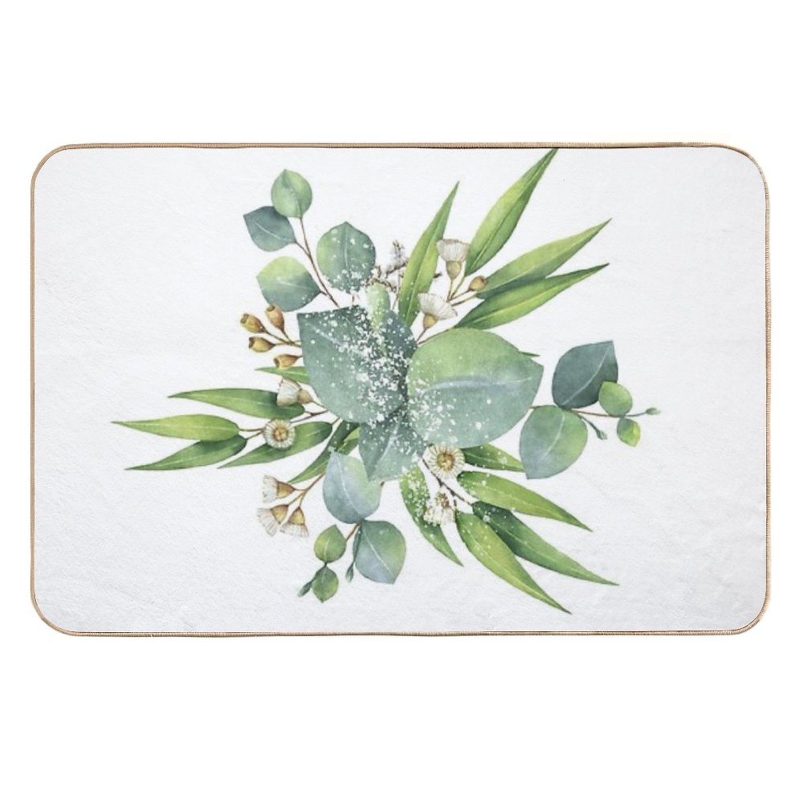 Green Leaves  Pet-Safe Bath Mat