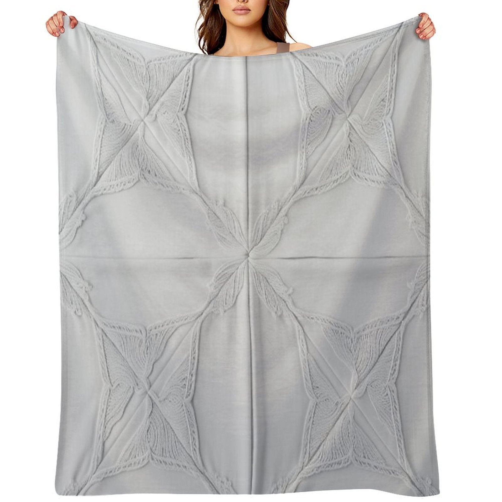 White Star Patchwork Quilt Durable Throw Blanket