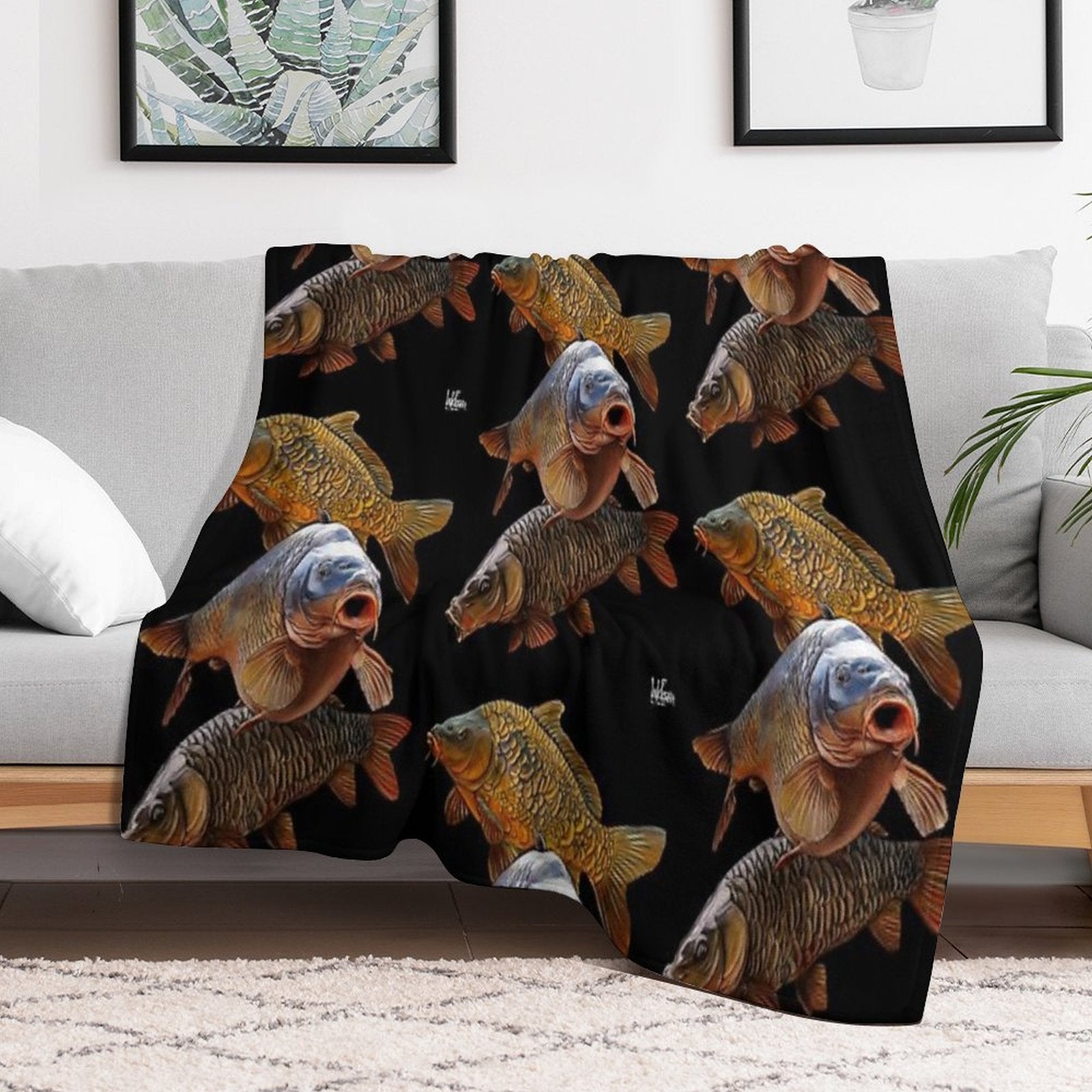 Carp Gang 1 Velvety-soft Throw Blanket