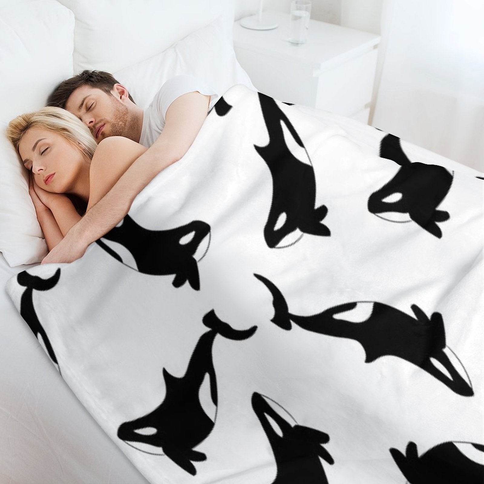 Orca Killer Whale Eco-conscious Throw Blanket
