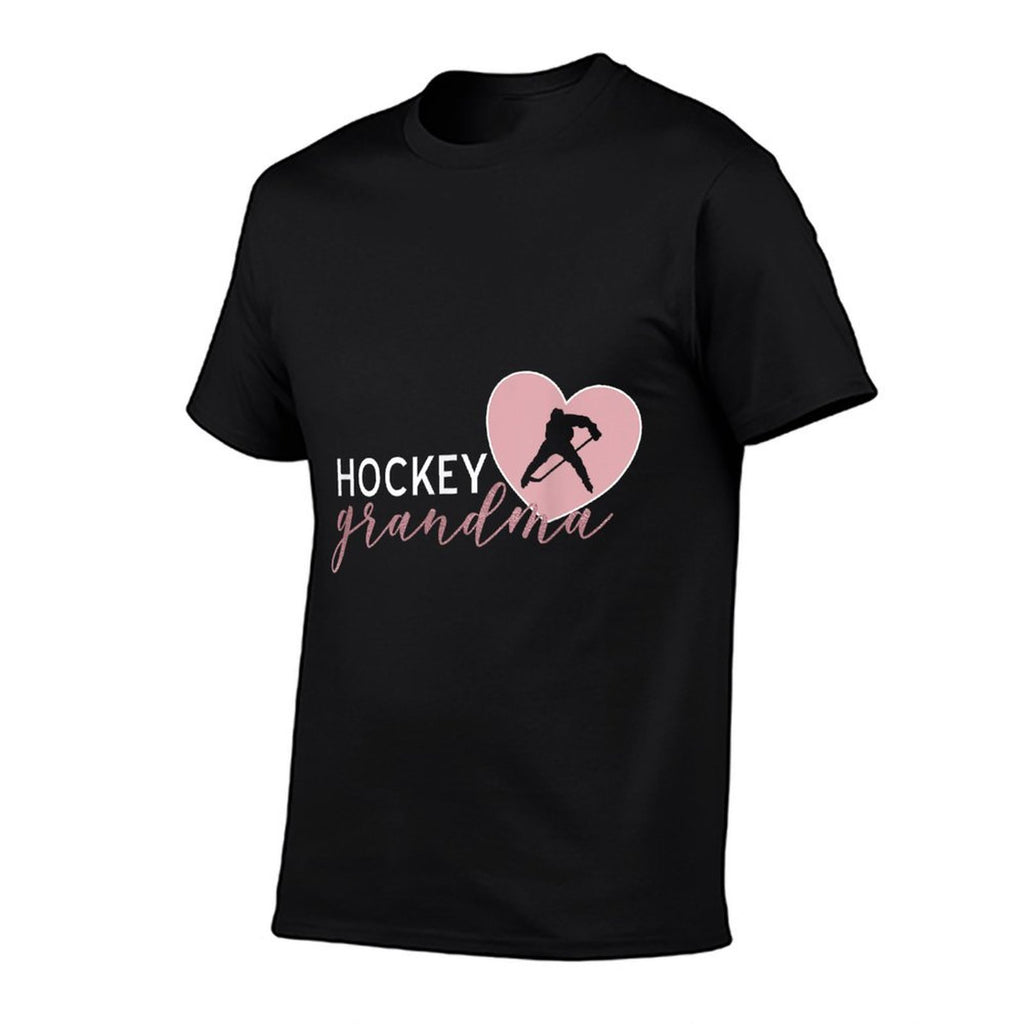 Hockey Grandma Grandmother Heart Player Silhouette  Easy-care T-Shirt