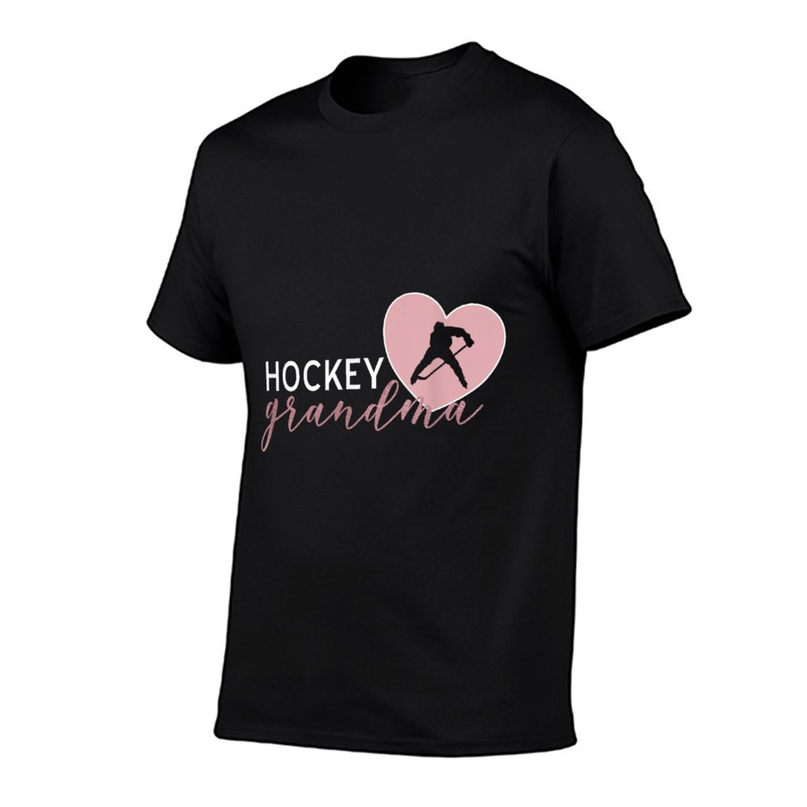 Hockey Grandma Grandmother Heart Player Silhouette  Easy-care T-Shirt