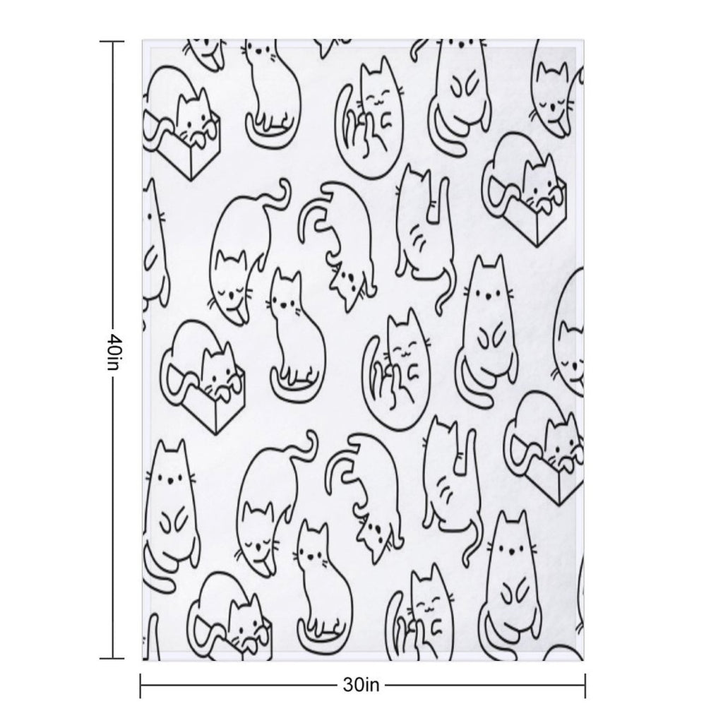 Cats Cats Cats Comfort Throw Blanket
