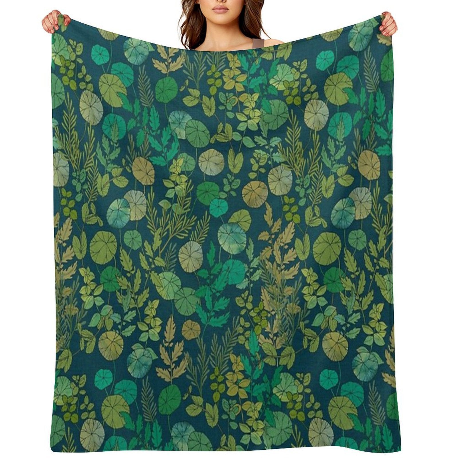 Growing A Garden Green Nature Lightweight Throw Blanket