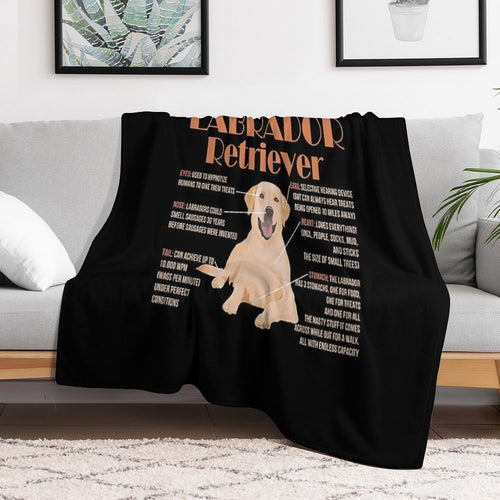 Anatomy of Labrador Retriever Premium Throw Blanket