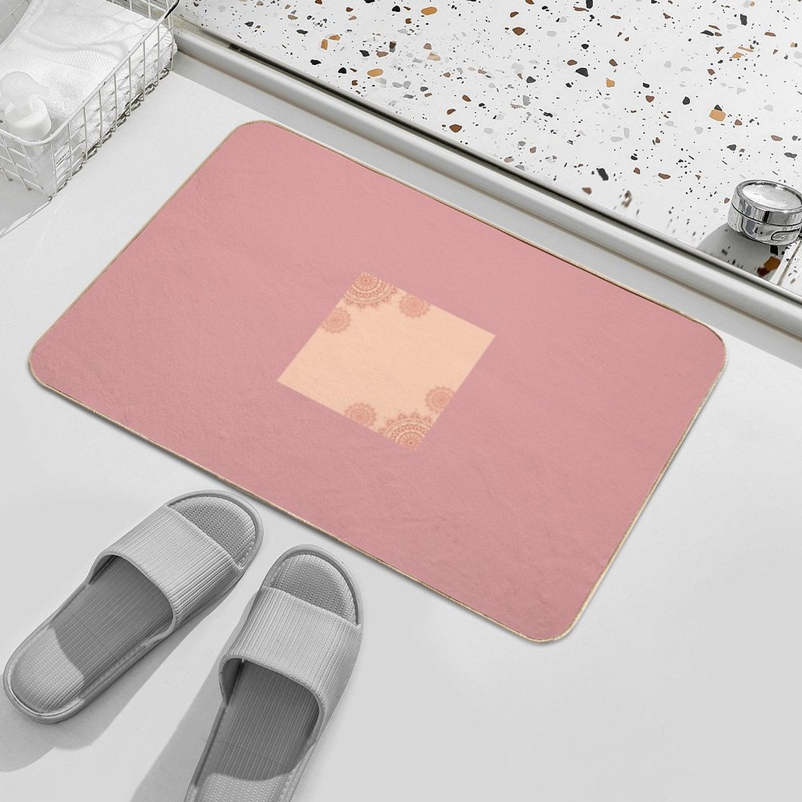 Mandala  Repositionable Bath Mat