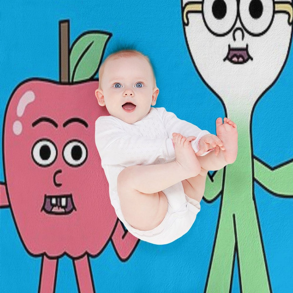 Apple And Onion Machine-washable Throw Blanket