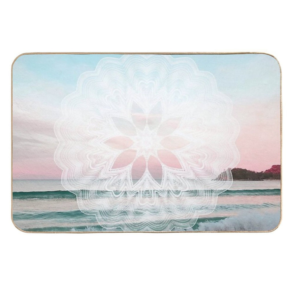 Seashell Surf Mandala  Long-Lasting Bath Mat