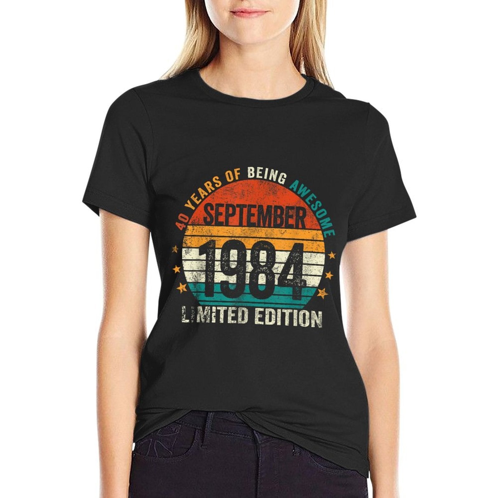 Retro 40 Years Old September 1984 Vintage 40th Birthday Men  Lightweight T-Shirt