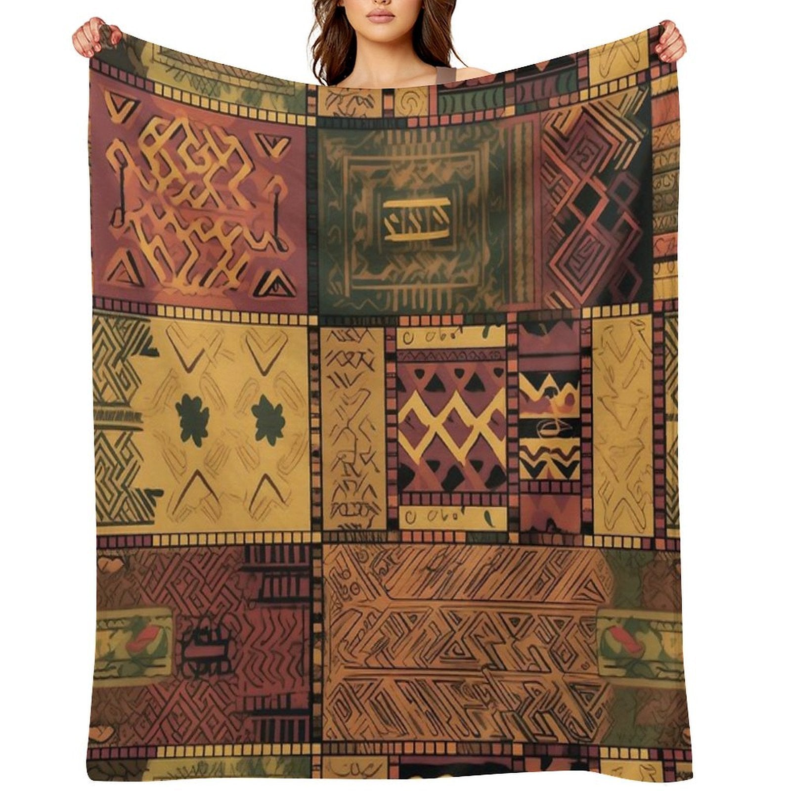 Ethnic Pattern. Geometry. Comfort Throw Blanket