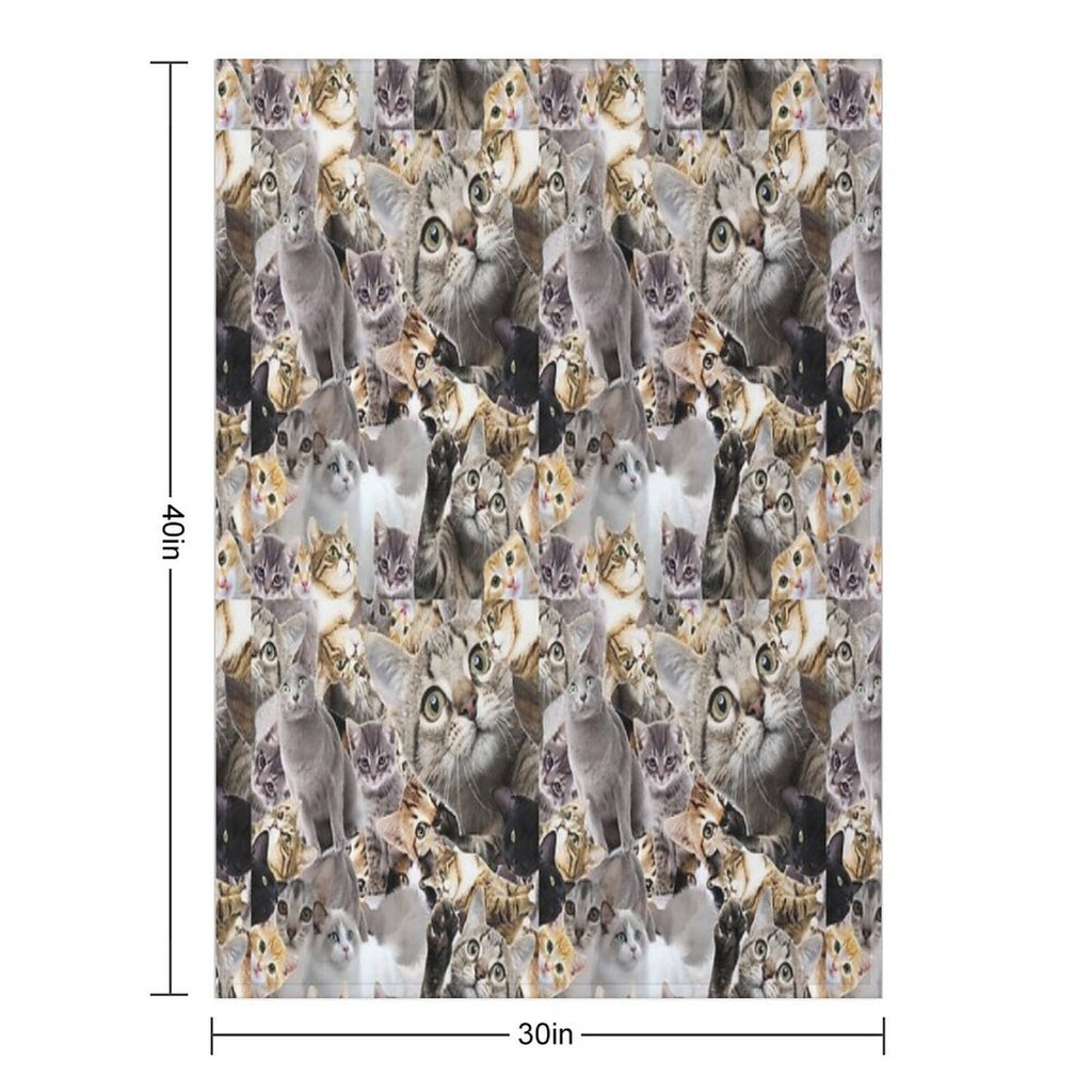 I LOVE CATS Easy Care Throw Blanket