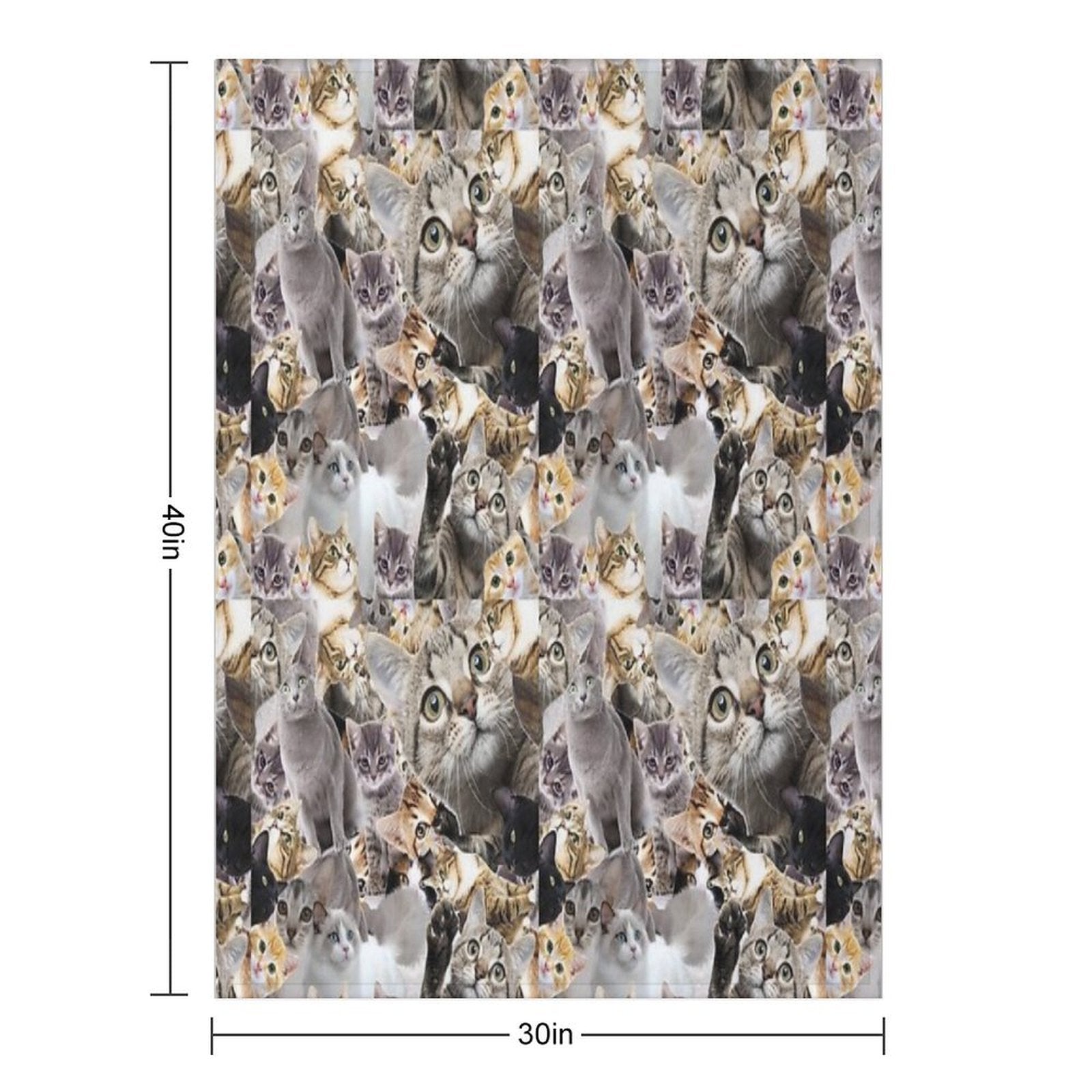 I LOVE CATS Easy Care Throw Blanket
