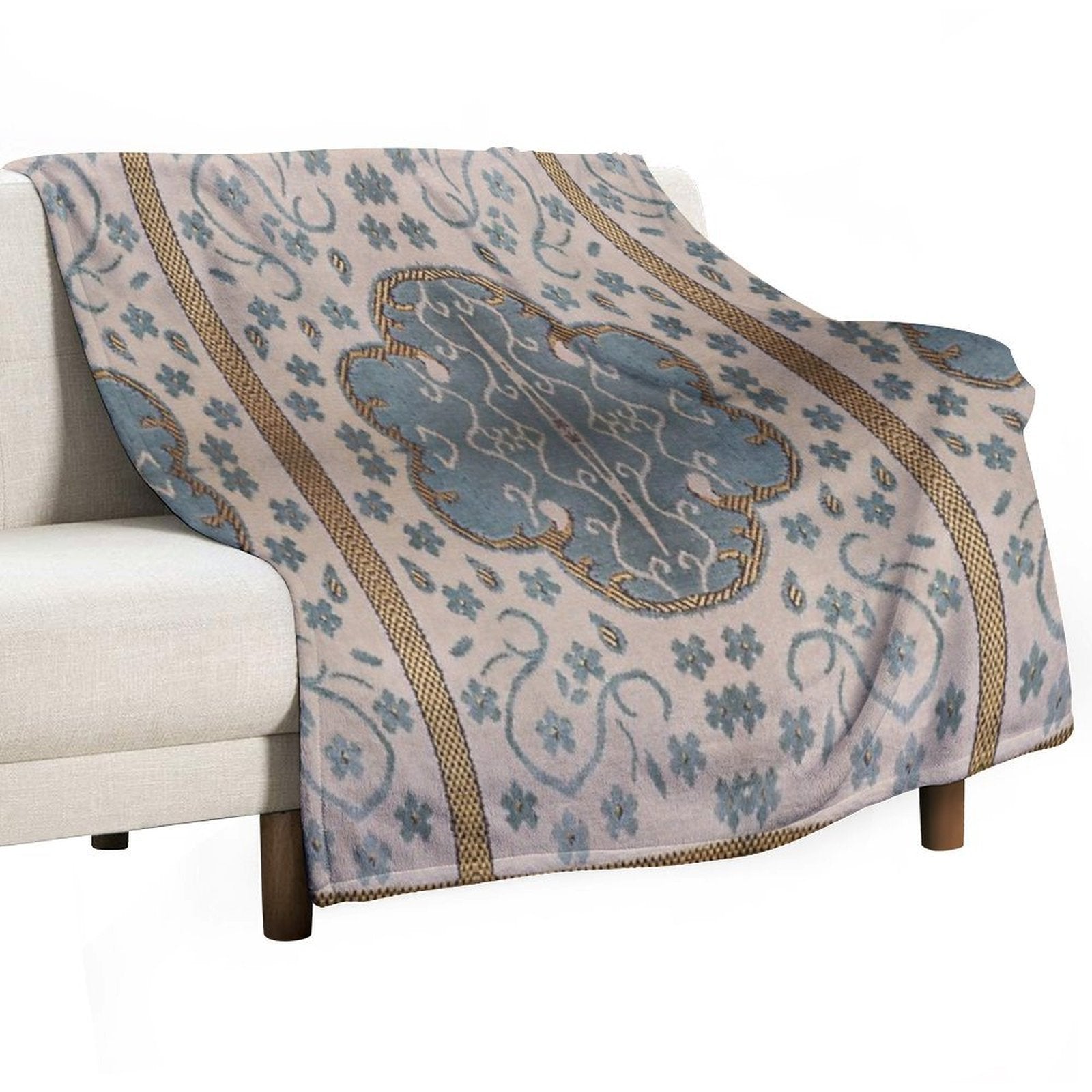 Arabian Rug Print Wrinkle-free Throw Blanket