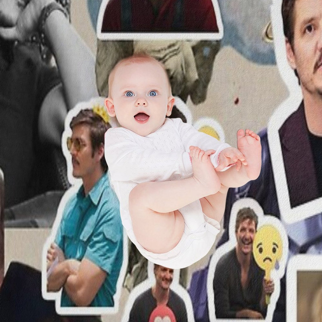 Pedro Pascal Photo Collage Easy Care Throw Blanket