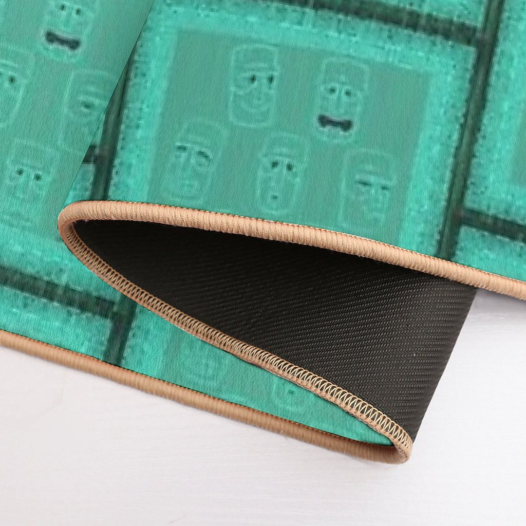 Tiki Time - Aqua Version!  Odorless Bath Mat