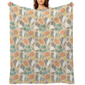 Tapir-peach Velvety-soft Throw Blanket