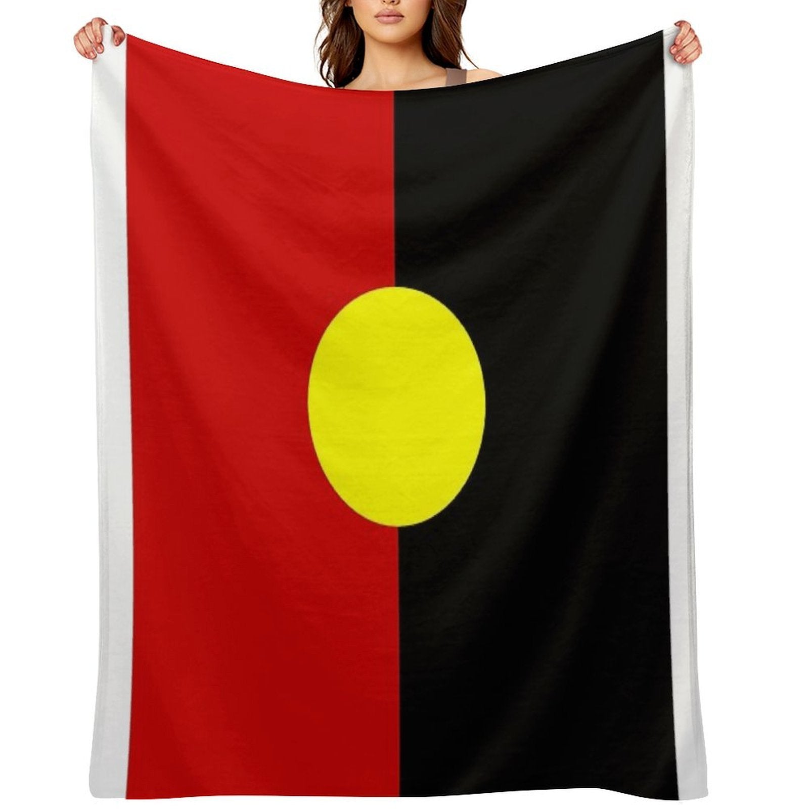 Australian Aboriginal Flag Durable Throw Blanket