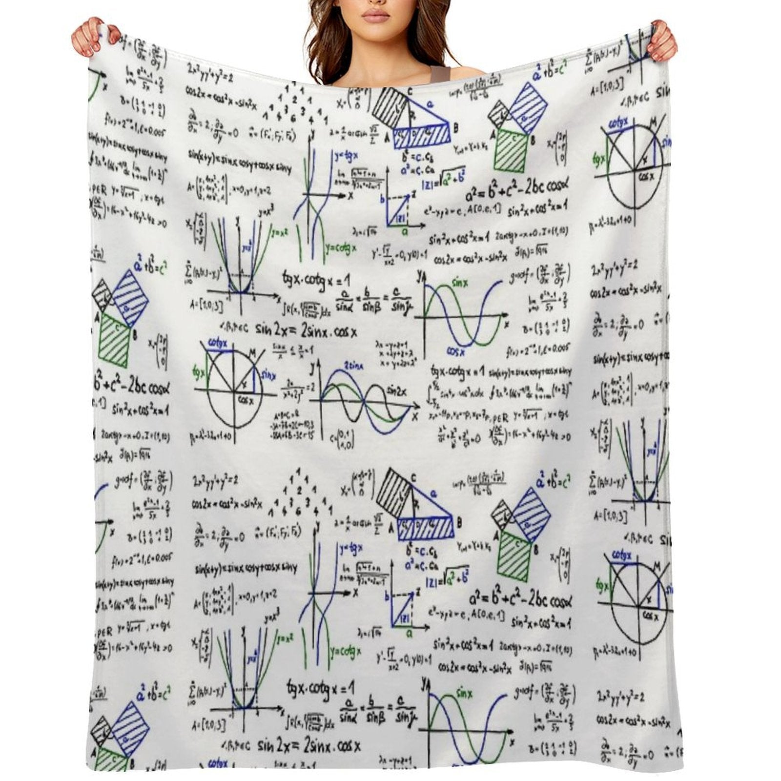 Mathematics Formulas And Numbers Durable Throw Blanket