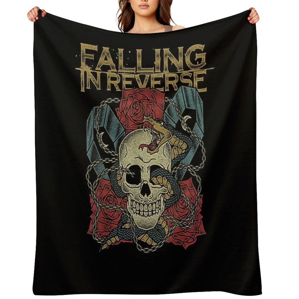 Falling In Reverse - Official Merchandise - The Death Vintage Anti-pilling Throw Blanket